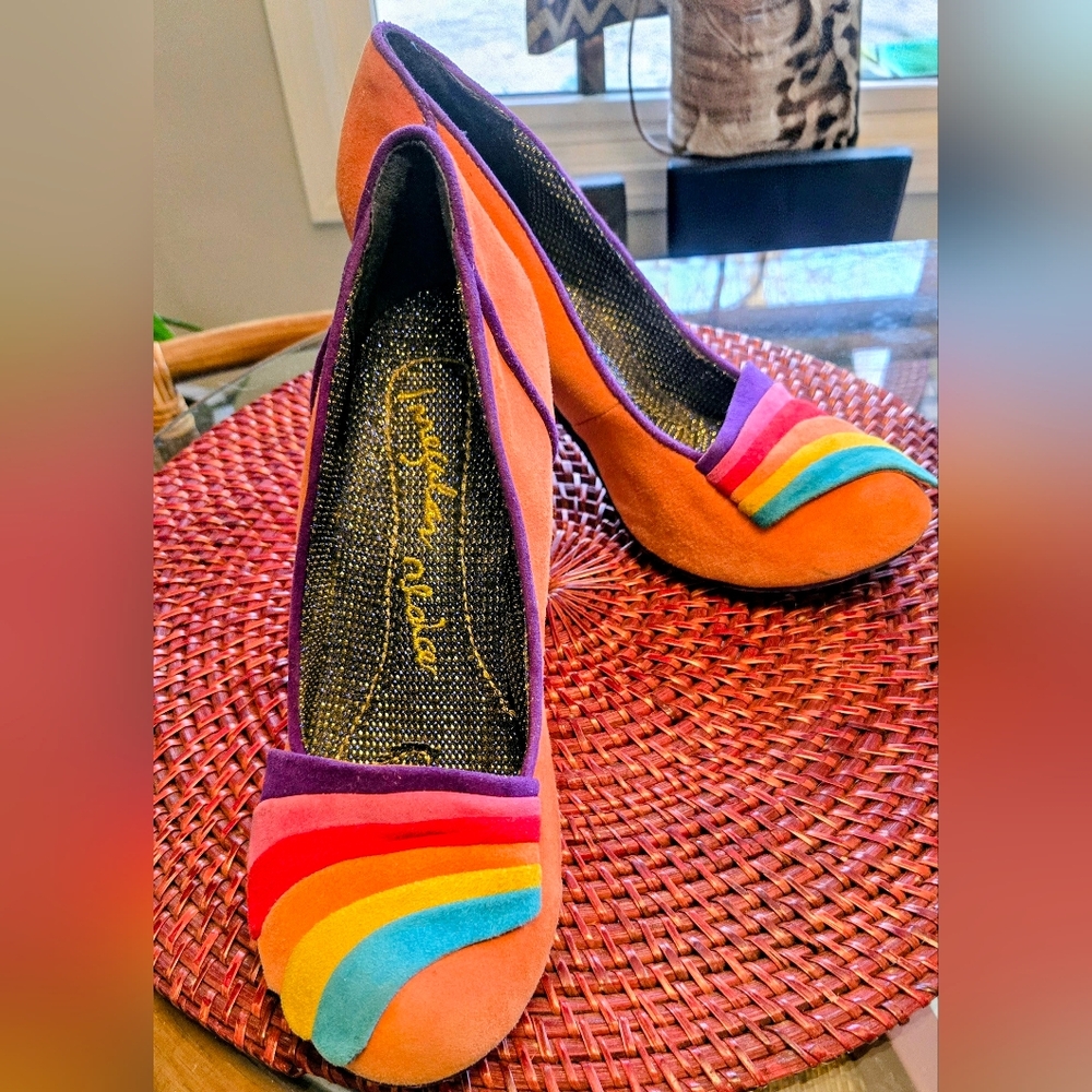 Irregular Choice ROYAL MARRAIGE Multicolor Suede Heels